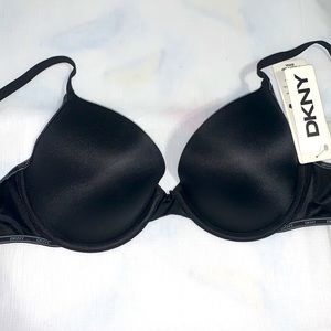 DKNY push-up bra 36B logo designer lingerie sexy comfort adjustable lift padded